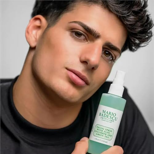 Mario Badescu Facial Spray Duo 4oz - Aloe, Chamomile & Lavender, Cucumber & Green Tea Hydrating Mist for Face, Neck & Hair