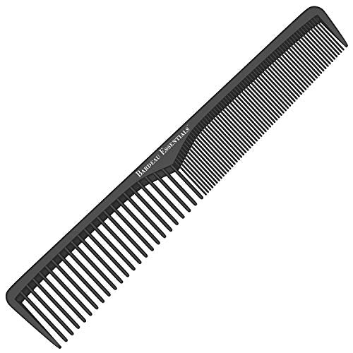 Bardeau Essentials 7-Inch Carbon Fiber Anti-Static Heat-Resistant Hair Comb (Pack of 1)