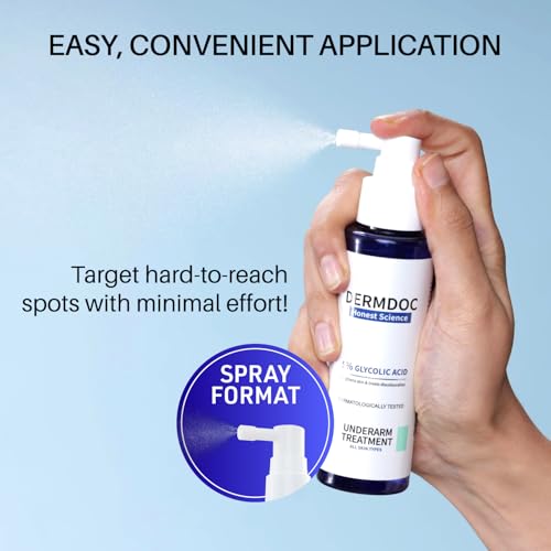 DermDoc 5% Glycolic Acid Underarm & Body Exfoliating Spray 3.38 fl oz
