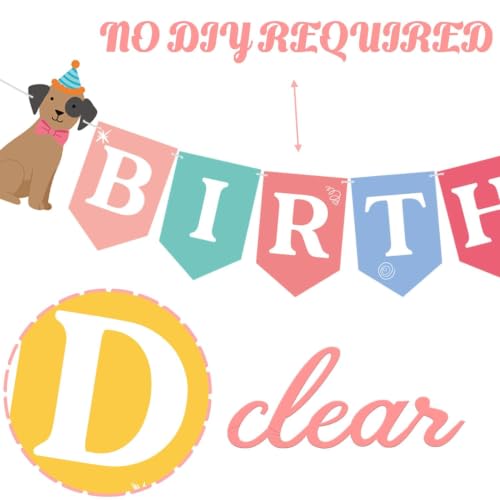 Dog Birthday Banners Set - 3PCS Cute Puppy Theme Decorations