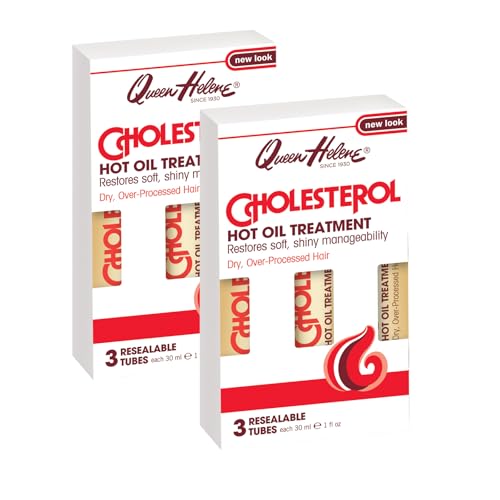 Queen Helene Cholesterol Hot Oil Treatment Pack of 6 - Deep Conditioning for Dry Damaged Hair