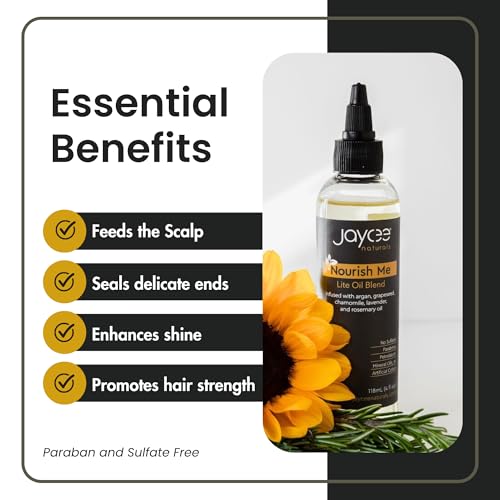 Jaycee Naturals Nourish Me Hair Oil with Argan & Rosemary, 4 oz