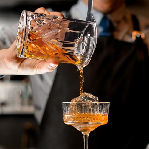 Crystal Mixing Glass 18.5oz - Lead-Free Bartender Cocktail Jug