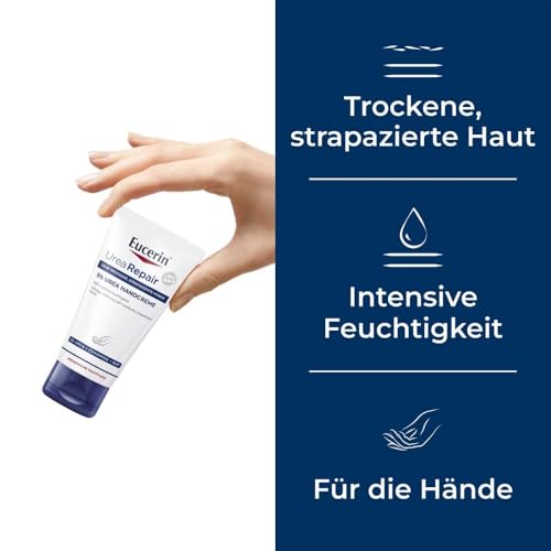 Eucerin Repairing Hand Cream with 5% Urea, 2.54 Fl Oz (75ml)
