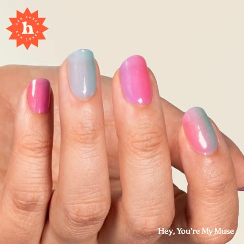 Heyhae Semi-Cured Gel Nail Strips - Pink Ombre Salon-Quality Nail Wraps