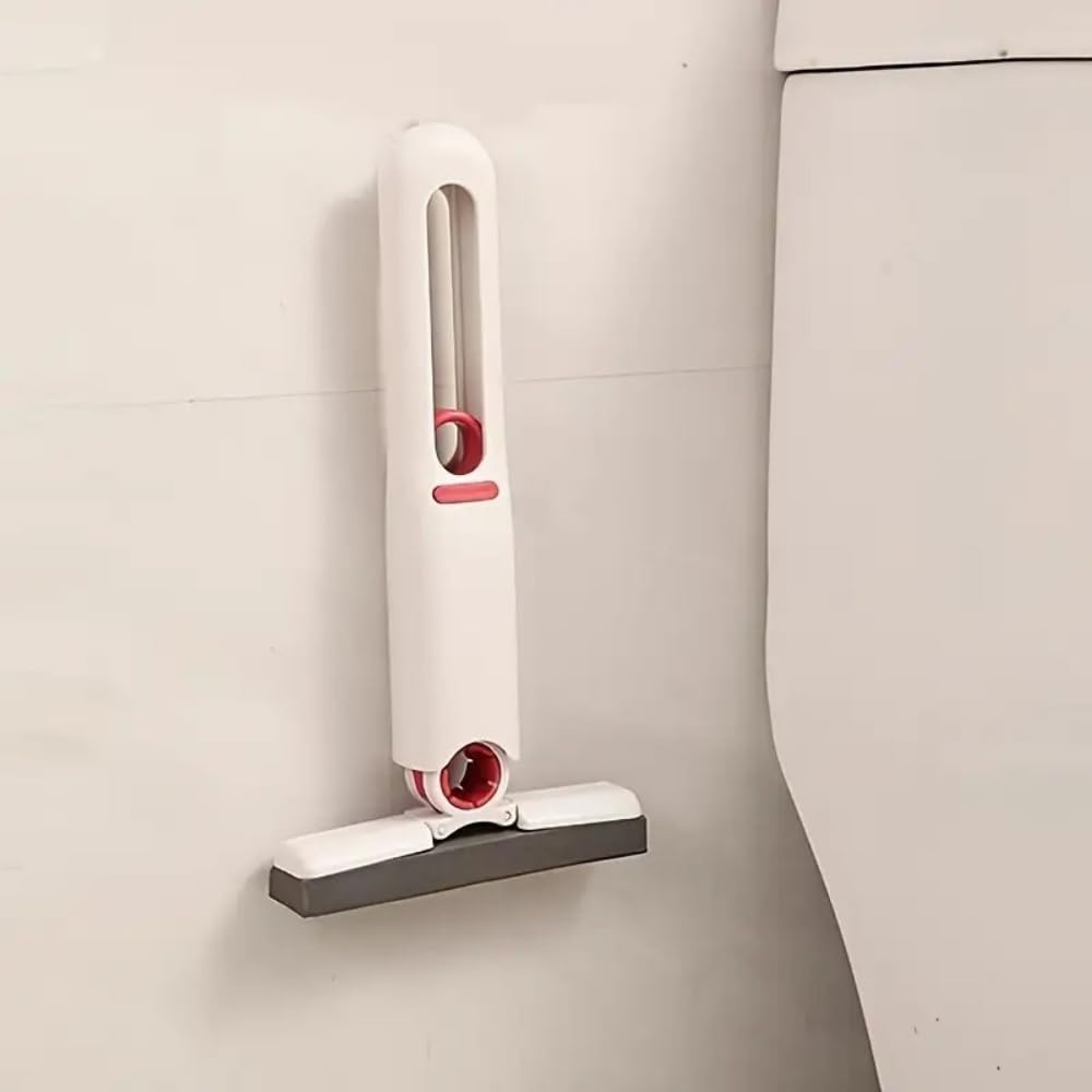 1Pcs Mini Mop with Self-Squeezing Mechanism, Portable White Synthetic-Fiber Cleaner for Home, Living Room, Furniture, Window, 1Pcs