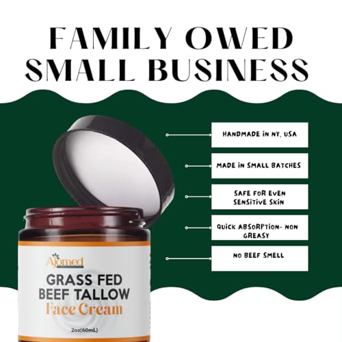 Unscented Beef Tallow Face Moisturizer - Natural Nourishing Skin Cream for Sensitive & Dry Skin