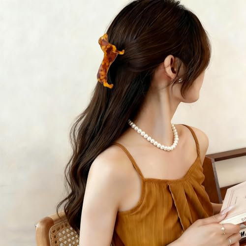 FRUZJAY Brown Dachshund Puppy Hair Claw Clips for Women - Strong Hold Pet Hair Accessories