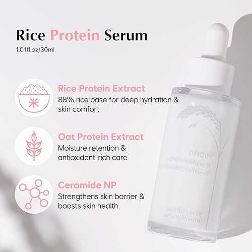 MIDHA Rice Protein Serum for Deep Hydration & Skin Barrier Support - 30ml