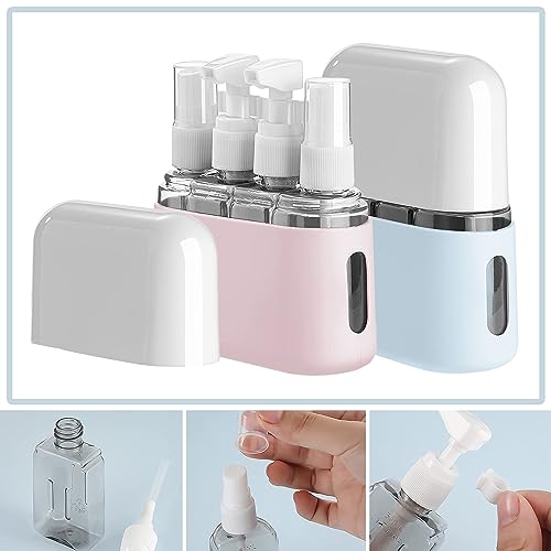 Rirool Travel Bottle Set, 8 Pack TSA Approved 50ml Travel Containers for Shampoo, Conditioner & Lotion