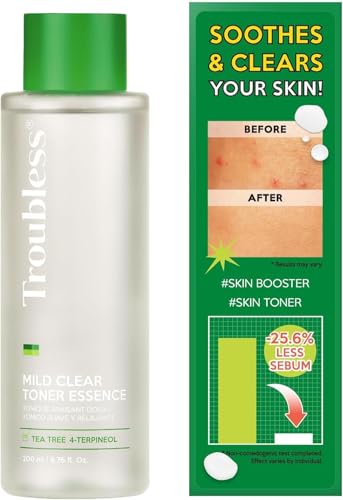 Troubless Clear Toner Face Pads - Gentle Peeling & Hydrating Tea Tree, 60 Pads