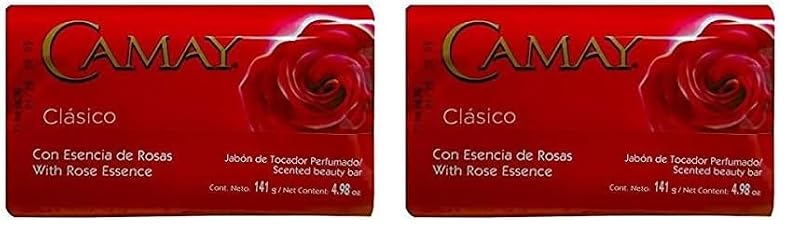 Camay Clasico Floral Scented Bar Soap, Moisturizing Bath Soap - 4.98 oz (2 Pack)