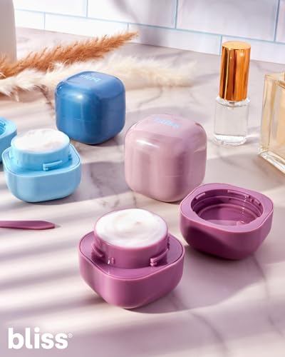 Bliss Travel Jars Set - 4 Pack 0.5oz Leak-Proof Containers with Spatula - Multi/One Size