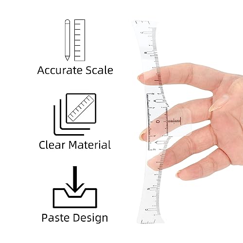 100pcs Disposable Eyebrow Ruler Stickers - Adhesive Microblading Guide