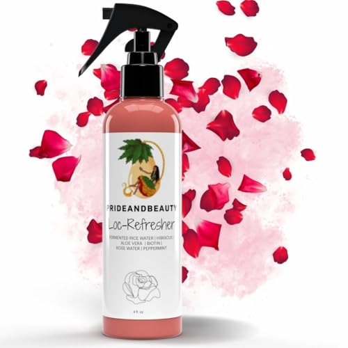 Rose Water & Peppermint Loc Spray - 4 oz Daily Moisturizer for Dreads & Protective Styles