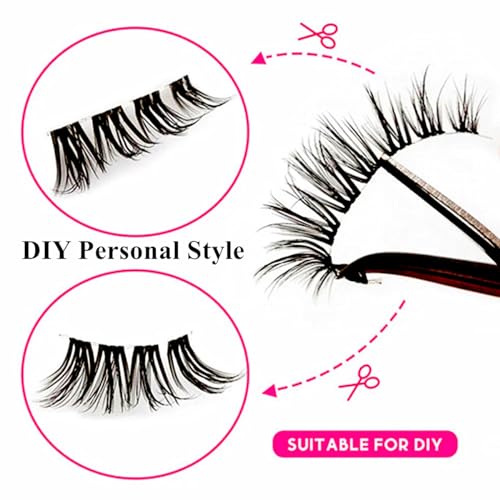 TRZLIFE DIY Eyelash Clusters - 72 Pcs Individual Lash Extensions, 10-14mm