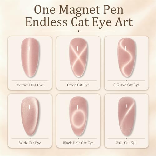 3-in-1 Cat Eye Nail Magnet Tool with Protective Cover