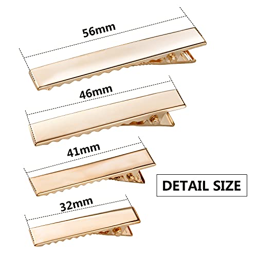 Gold Duckbill Hair Clips 120pcs - Alligator Style Hair Sectioning & Styling Accessories