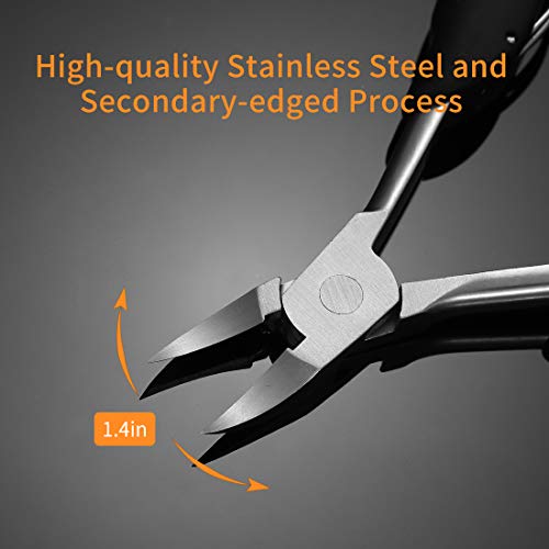 Ruosong Toenail Clipper for Thick & Ingrown Nails - Stainless Steel Pedicure Tool