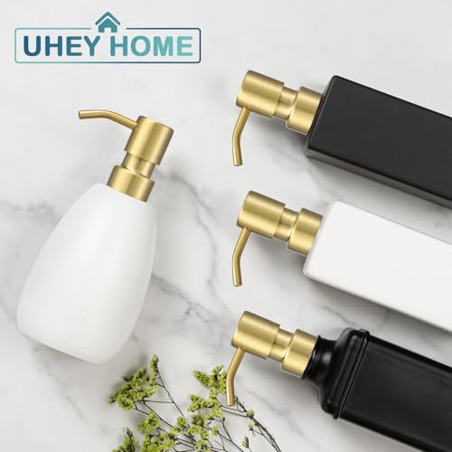 304 Stainless Steel Soap Dispenser Pump Replacement - 2 Pack, Brushed Gold