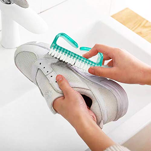 6 Pack Handle Grip Nail Cleaning Brush Kit for Home & Travel
