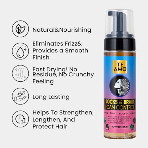 Te Amo Braid & Loc Foam Control - Long-Lasting Hair Styling Mousse