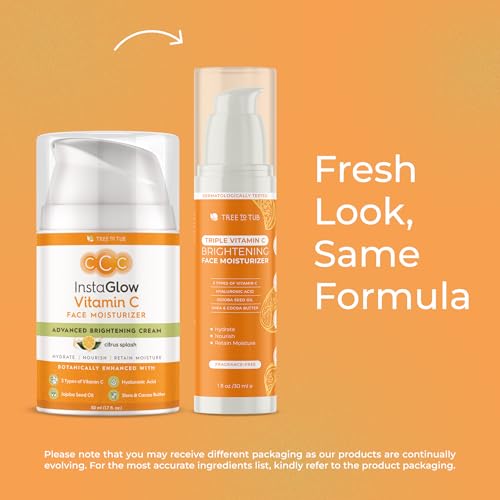 Tree To Tub Citrus Vitamin C Face Cream 1.7oz - Brightening Moisturizer for Women, Day & Night
