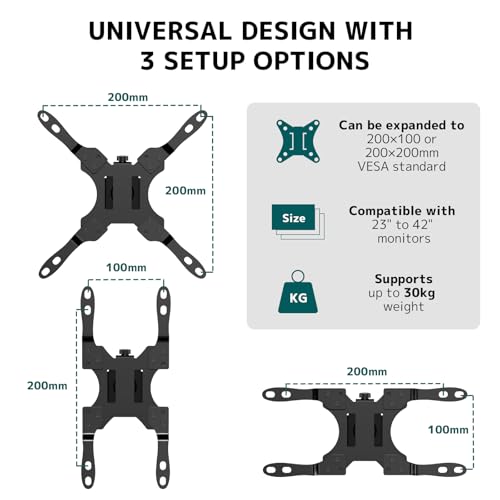 VESA Adapter Mount Bracket for 23-42 Inch Monitors & TVs