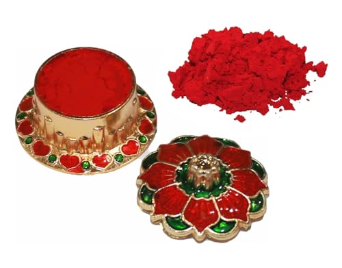 Pure Indian Dark Red Kumkum Powder for Makeup & Rituals