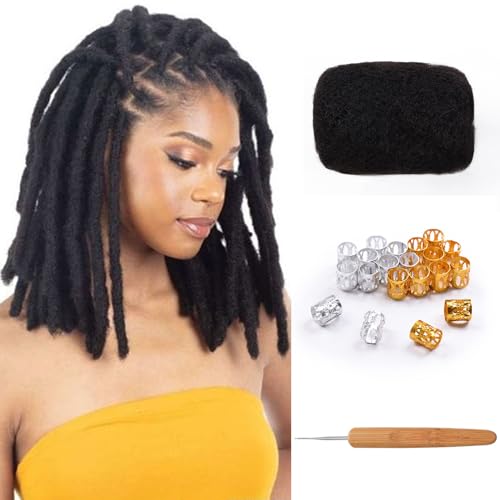 10-Inch Afro Kinky Bulk Human Hair for Dreadlock Extensions & Braiding
