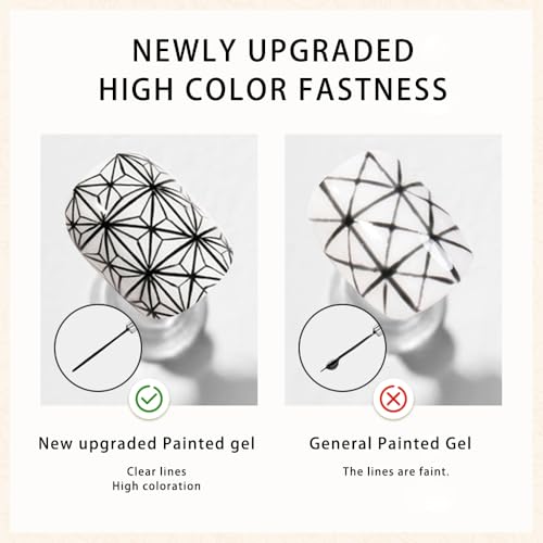 White French Tip Liner Gel Nail Polish for DIY Nail Art