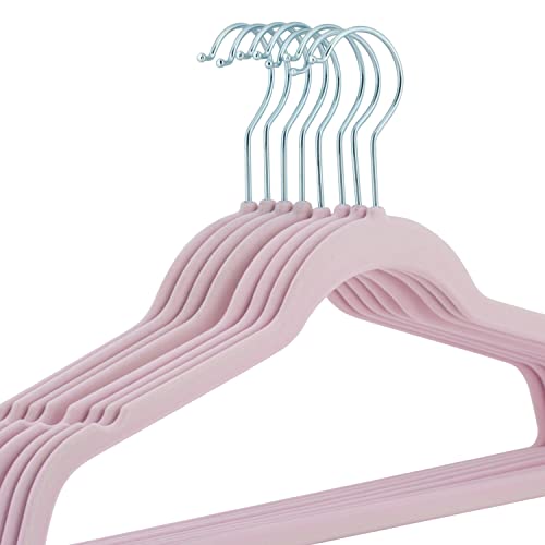 Laura Ashley 25-Pack Slim Velvet Hangers - Non-Slip Closet Organizers