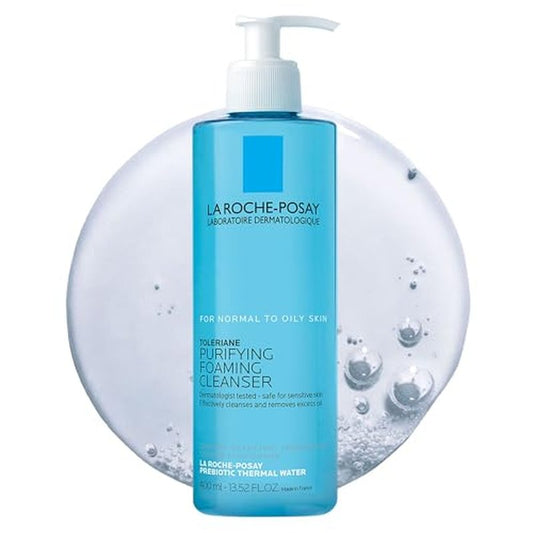 La Roche-Posay Toleriane Purifying Foaming Facial Cleanser, Oil Free Face Wash for Women & Men with Niacinamide + Ceramides, Pore Cleanser Safe For Sensitive Skin, Won¡¯t Dry Out Skin, Soap Free