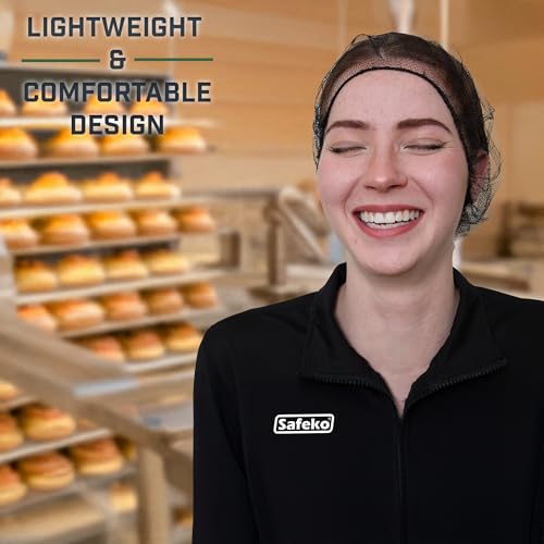 Disposable Honeycomb Nylon Hair Nets - 1,000 Count, Breathable in Black, Blue, Brown, White (18” to 28”)
