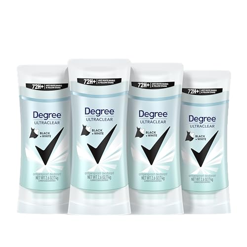 Degree UltraClear Black+White Antiperspirant Deodorant for Women, 4-Pack