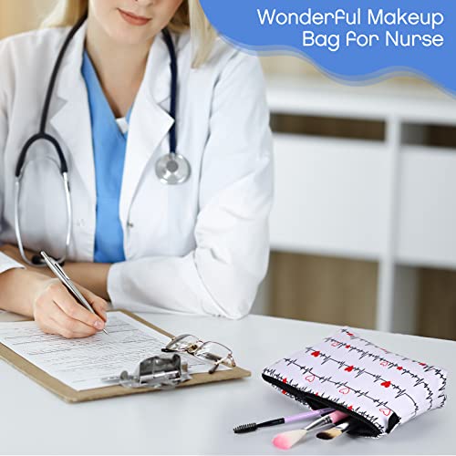 4-Piece Nurse Makeup Bag Set, Waterproof Cosmetic Pouch for Travel