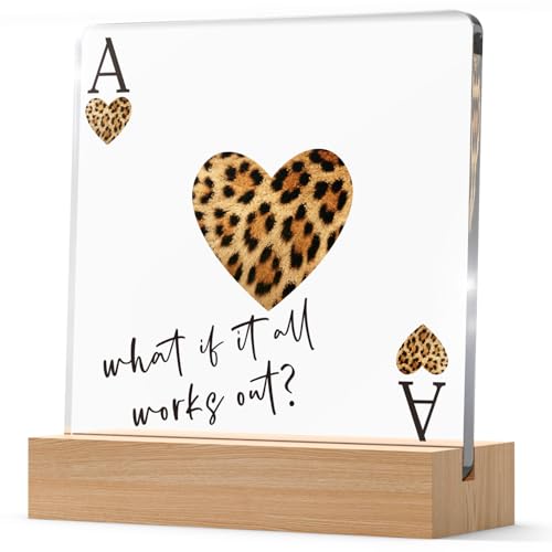 Leopard Aesthetic Acrylic Desk Decor Sign - Meaningful Gift