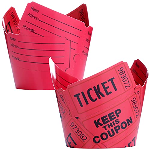 Carnival Theme Raffle Ticket Cupcake Wrappers - 36 Count