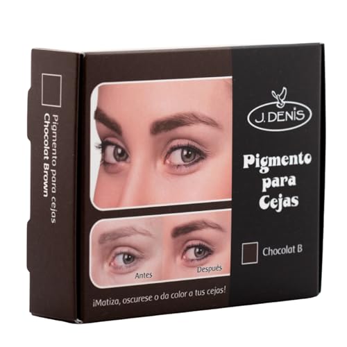 J Denis Eyebrow Pigment Kit - Chocolate Tint for Defined Brows 8g Set
