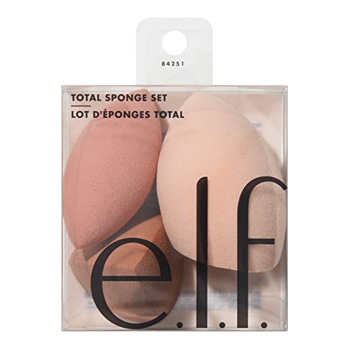 e.l.f. Total Sponge Set - 3-Piece Makeup Blending Sponge Trio