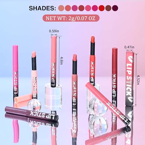 Anwuozu 4Pcs Pink & Red Lipstick Set - Matte, Hydrating, Velvety Finish, Easy Application, Model A02