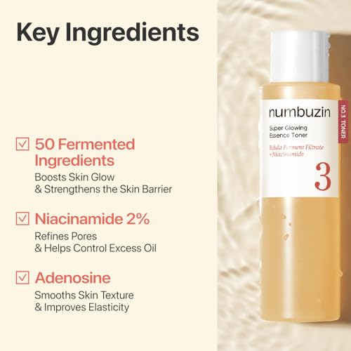 numbuzin No.3 Fermented Glow Essence Toner 200ml – Hydrating & Brightening Skincare