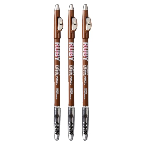 Ruby Kisses GoBrow Eyebrow Pencil 3 Pack - Longwear & Sharpenable