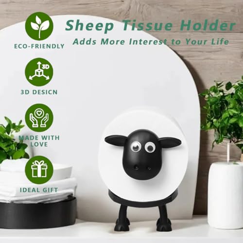 3D Printed Black Sheep Toilet Paper Holder - Fun Bathroom Decor