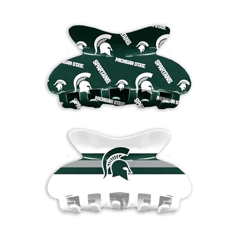Michigan State Spartans NCAA Team Hair Claw Set - Durable PVC