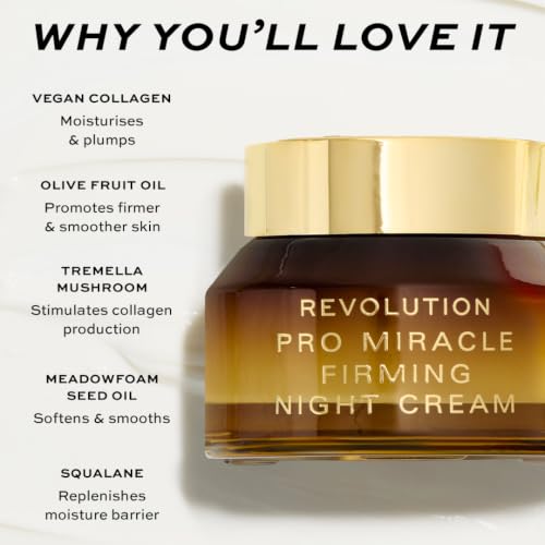 Vegan Collagen Night Cream for Firm, Plump & Radiant Skin - 1.69 fl oz