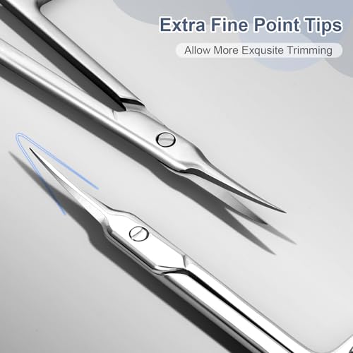 ESVIENS Curved Cuticle Scissors for Precision Nail Care