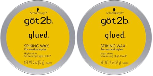Got2B Glued Spiking Hair Wax, Fierce High-Hold Styling Wax - 2 oz (2 Pack)