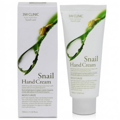3W Hand Cream with Snail Extract 3.38oz - Soothing, Non-Sticky Skin Care