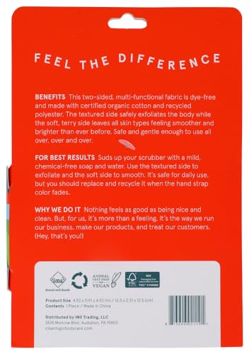 Cleanlogic Dual-Texture Body Exfoliator Sponge - 2 Pack